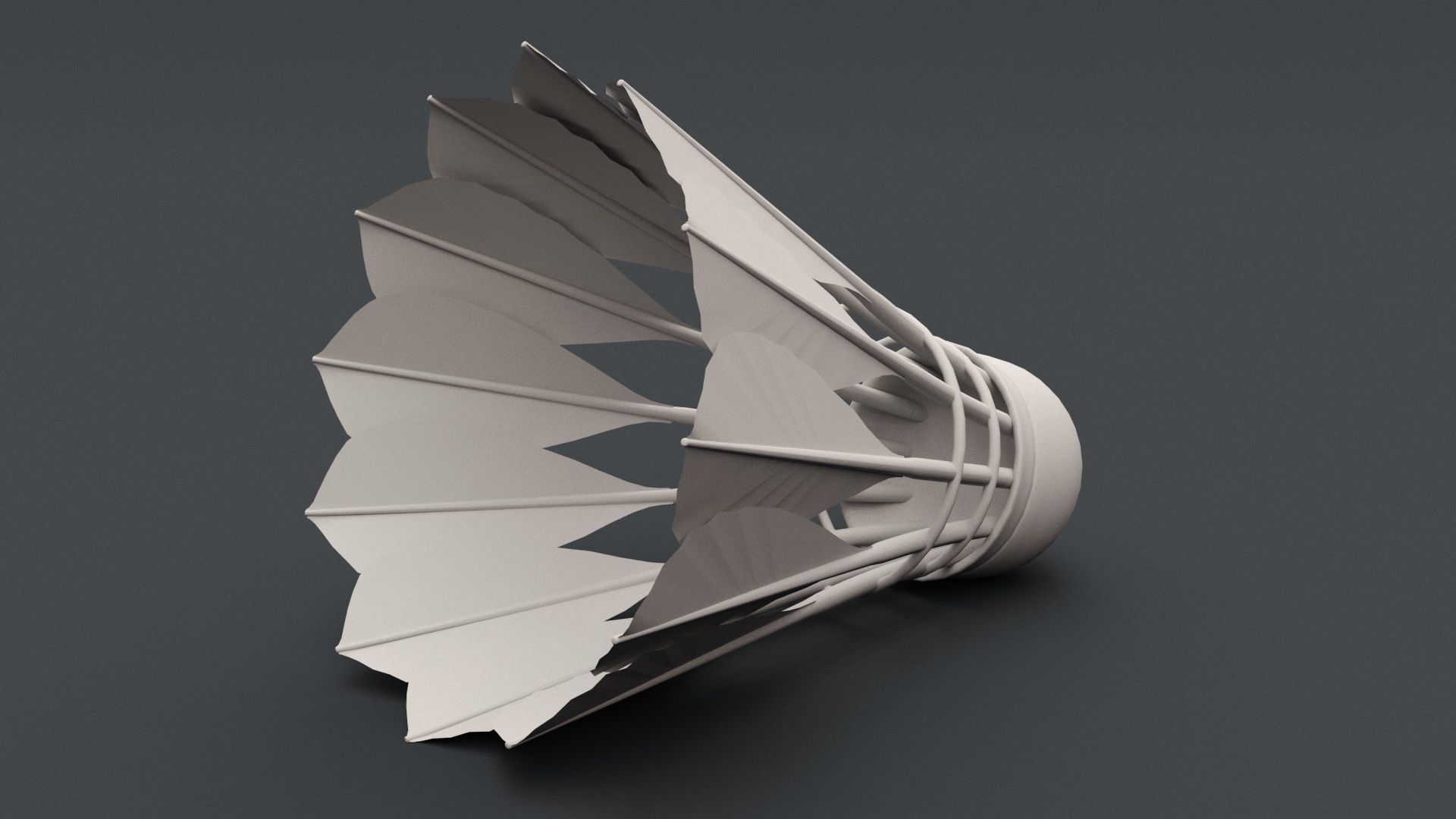 Badminton Shuttlecocks Low-poly 3D model_3