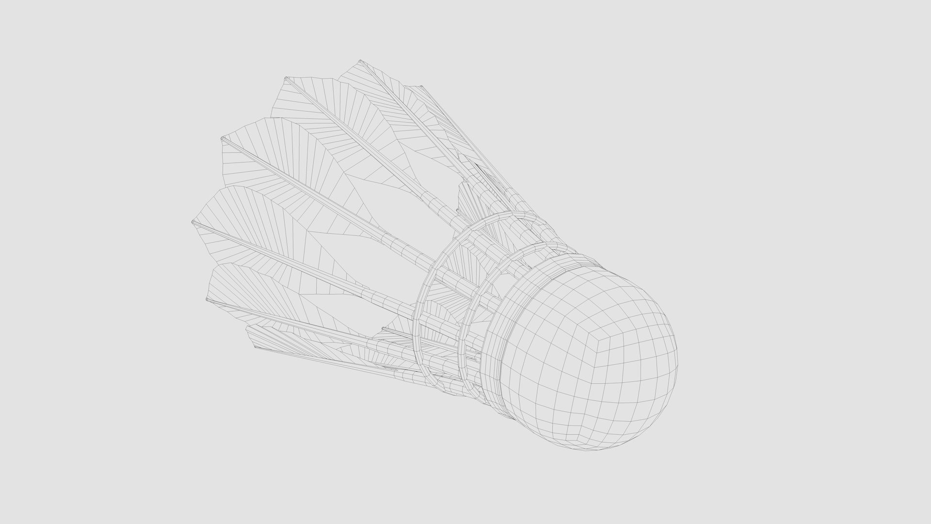Badminton Shuttlecocks Low-poly 3D model_6
