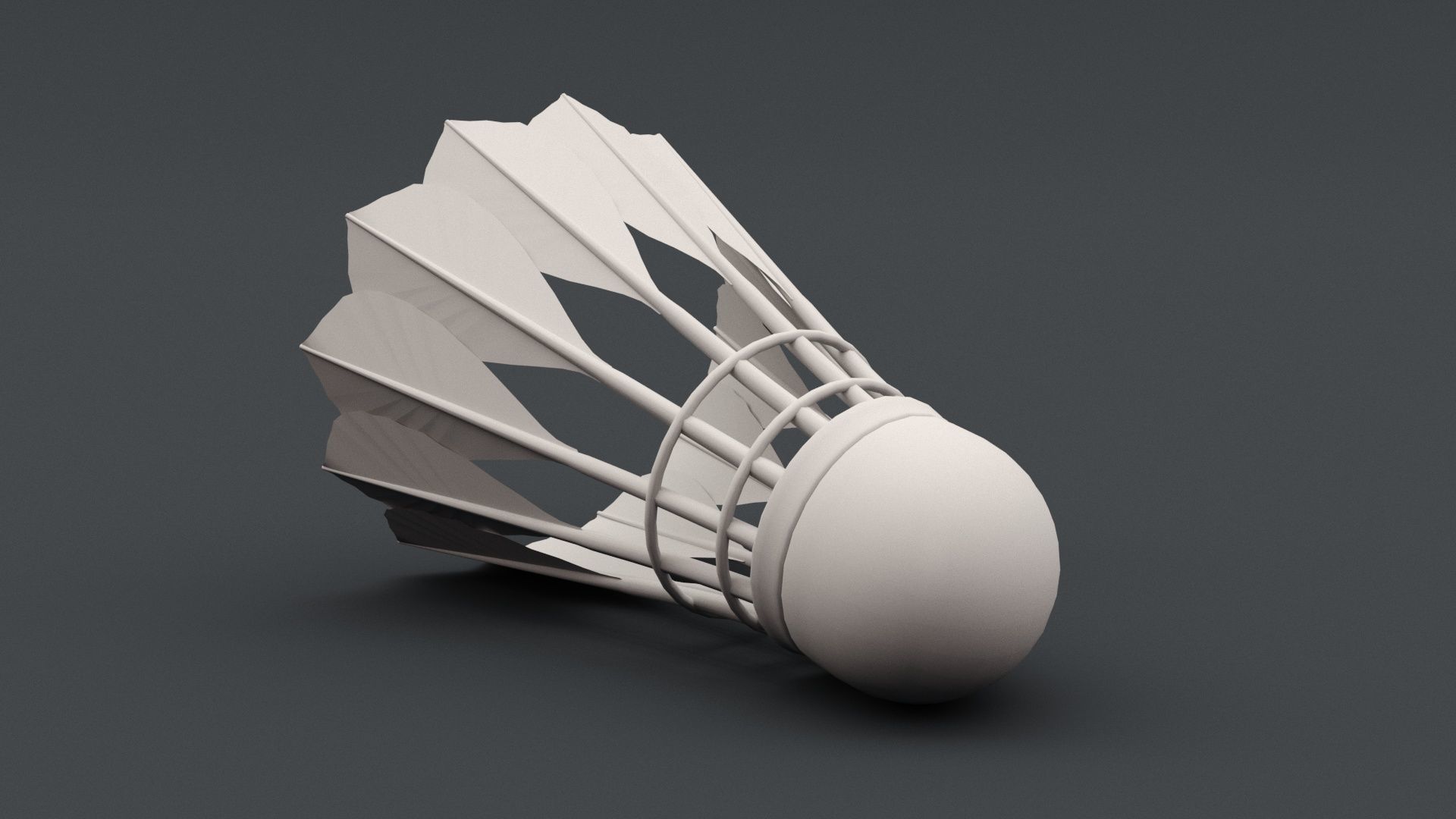 Badminton Shuttlecocks Low-poly 3D model_2