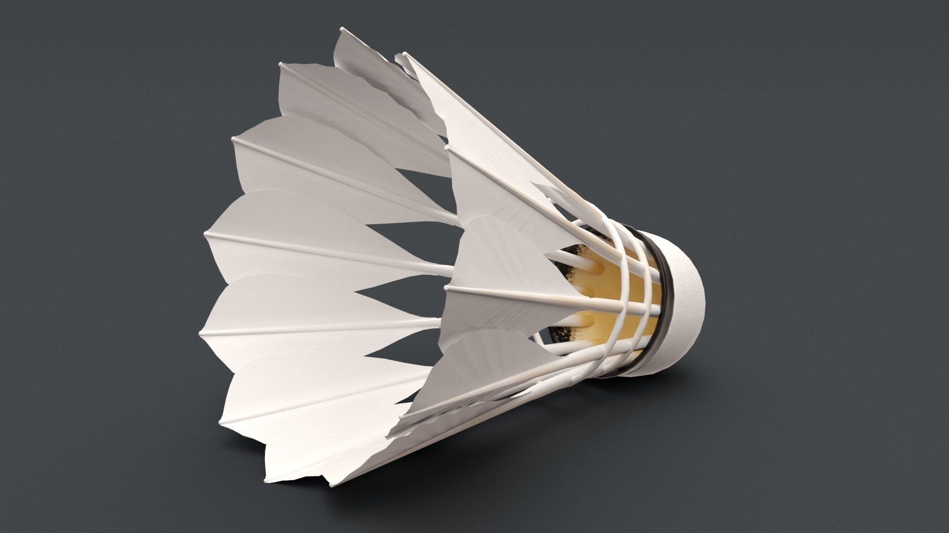 Badminton Shuttlecocks Low-poly 3D model_1