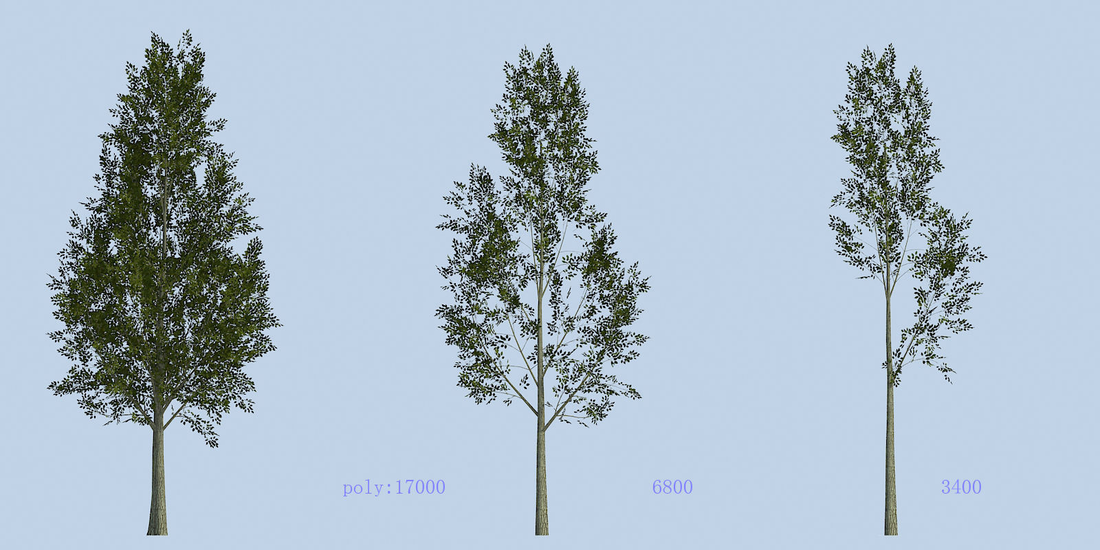 Lowpoly 3Dmodel tree VR AR game 3LOD number69 Low-poly 3D model_2