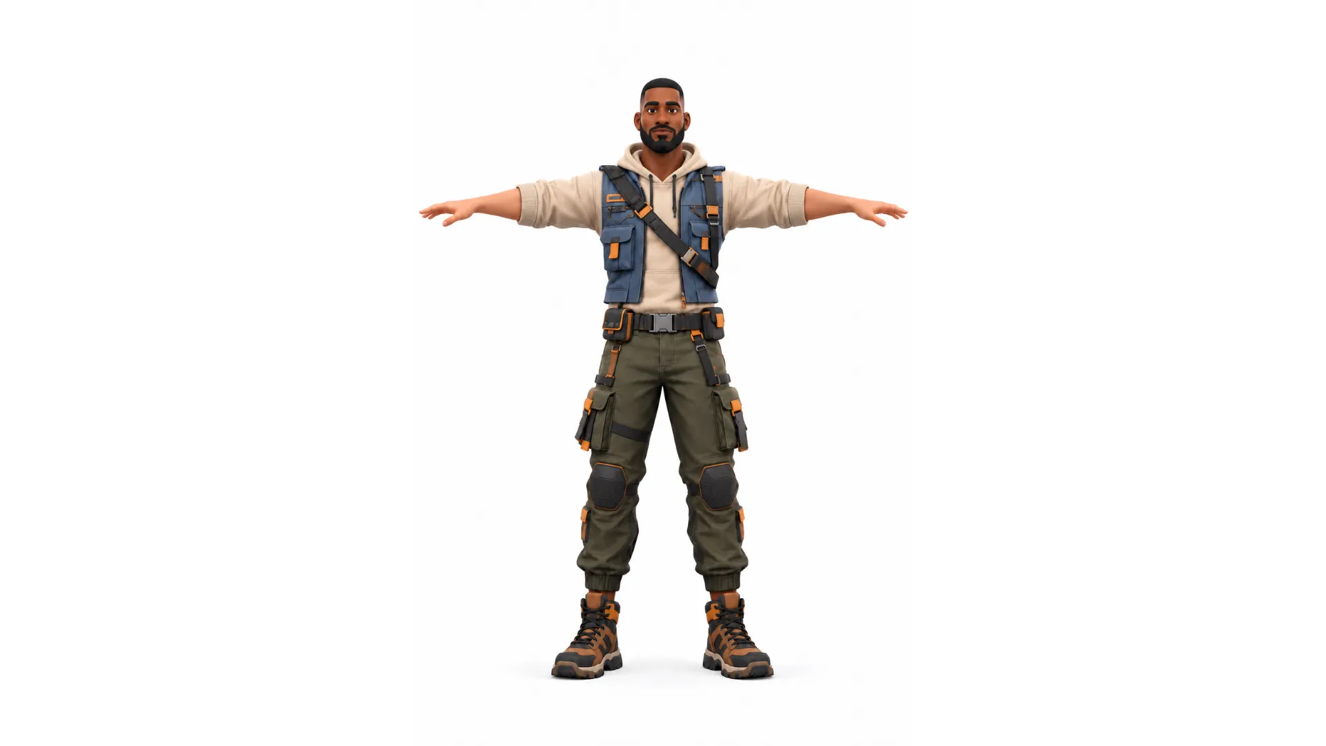 Character Rigging 3d 3D model Stylized Male Adventurer Character Rigged Animated 3D Model VR ...