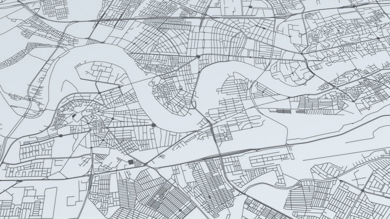 Baghdad Road Network and Streets 3D model_3