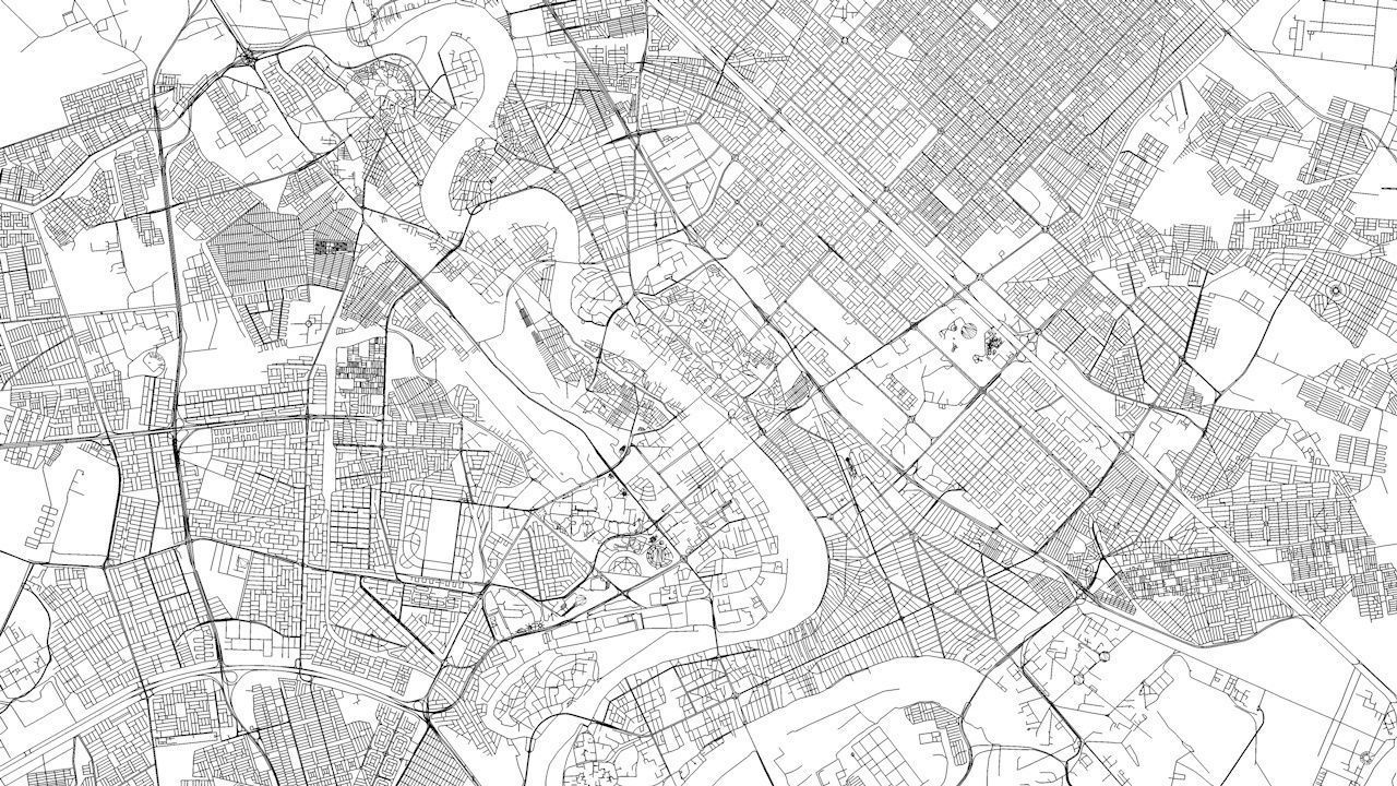Baghdad Road Network and Streets 3D model_9