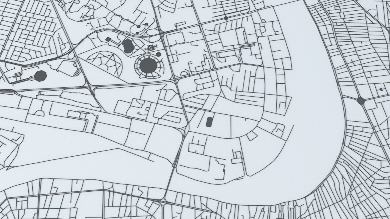 Baghdad Road Network and Streets 3D model_6