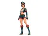 3D model Stylized Female Military Captain Rigged 3D Game Character VR ...