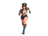 3D model Stylized Female Military Captain Rigged 3D Game Character VR ...