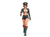 3D model Stylized Female Military Captain Rigged 3D Game Character VR ...