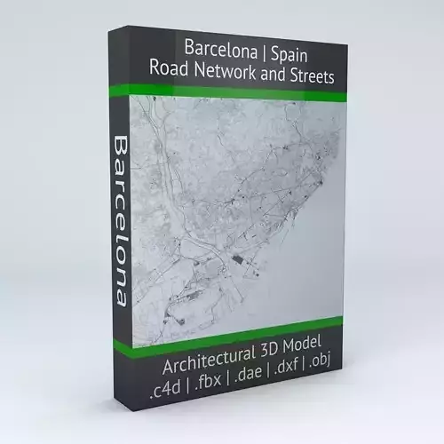 Barcelona Road Network and Streets 3D model