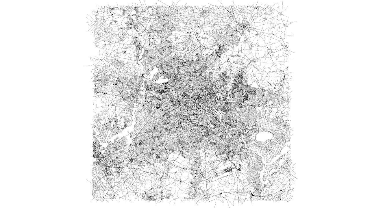 Berlin Road Network and Streets 3D model_11