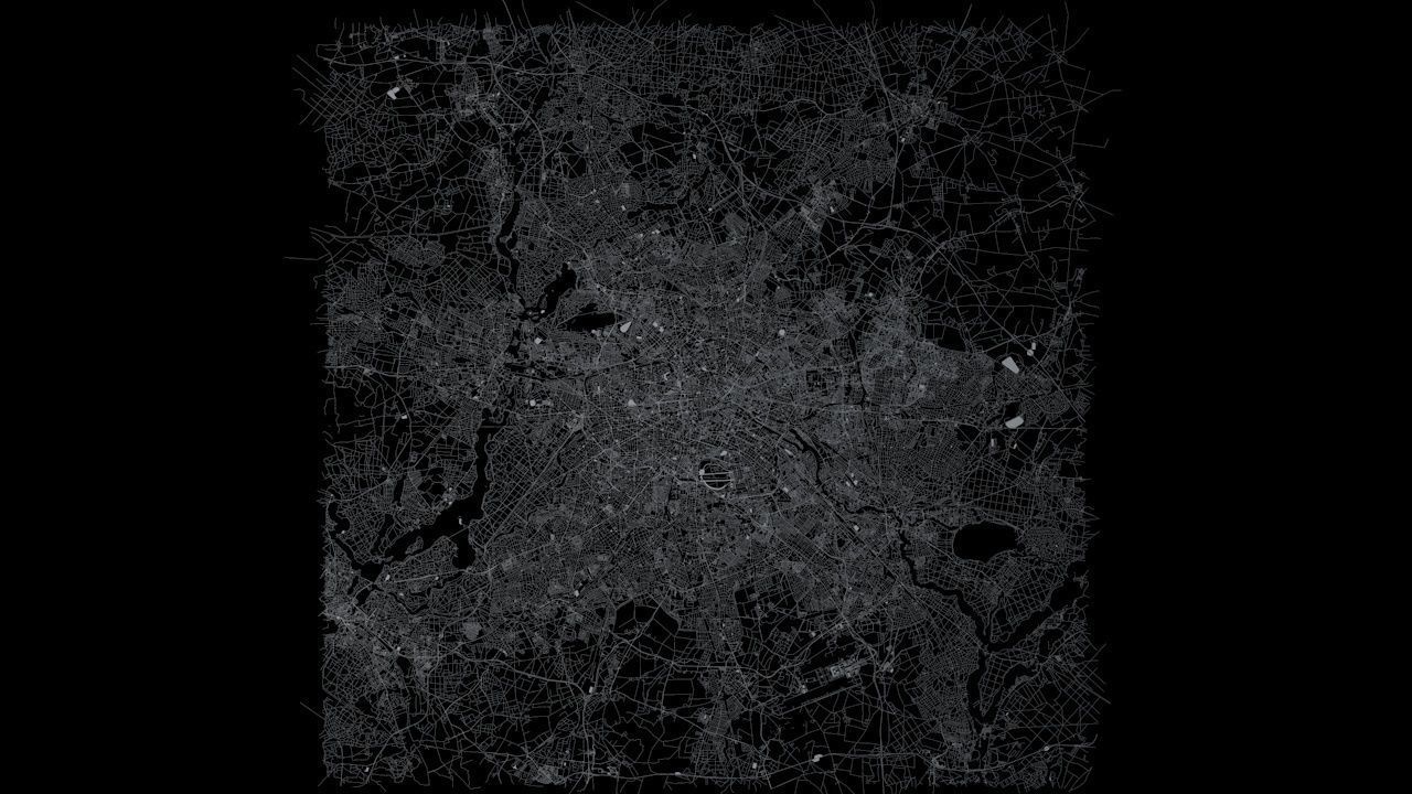 Berlin Road Network and Streets 3D model_9
