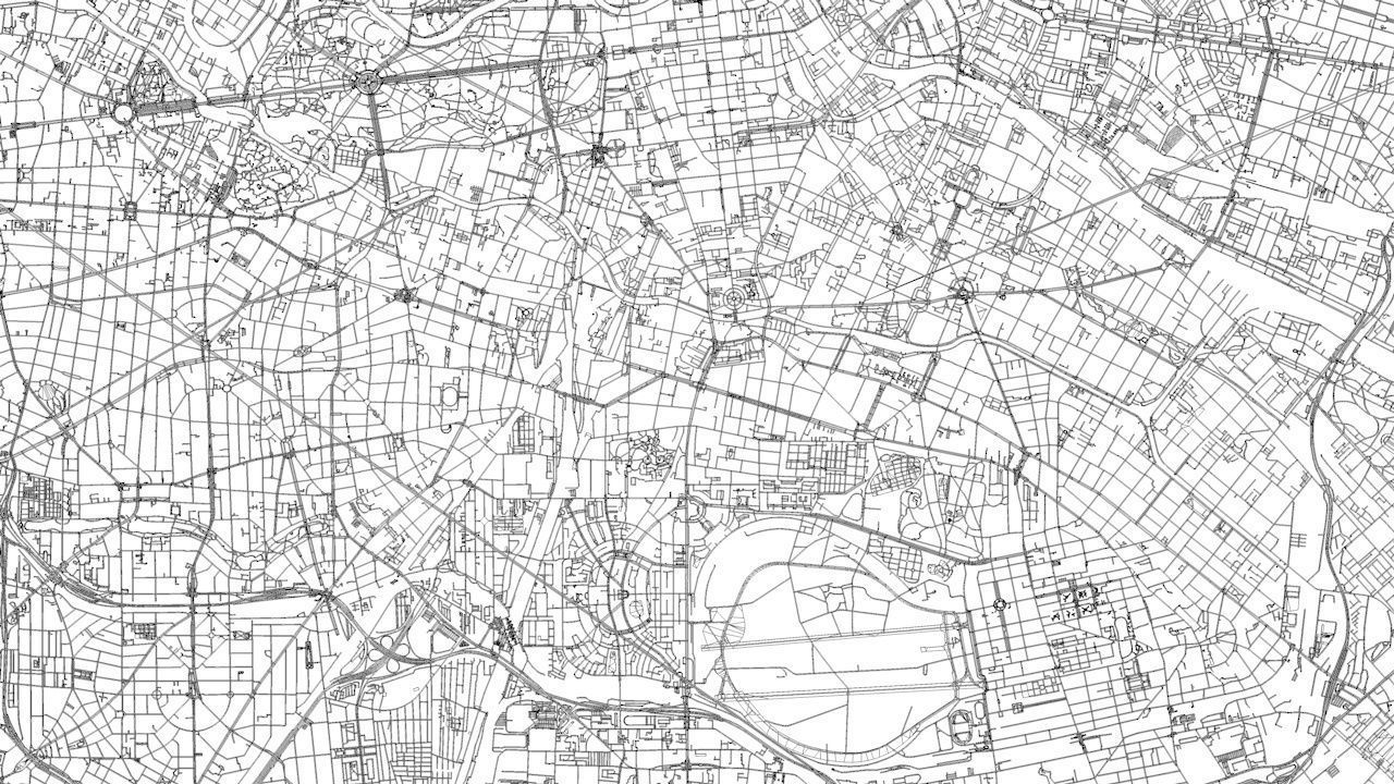 Berlin Road Network and Streets 3D model_12