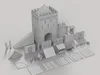 3D model Fantasy Medieval Town Modular Kit - RPG Map VR / AR / low-poly ...