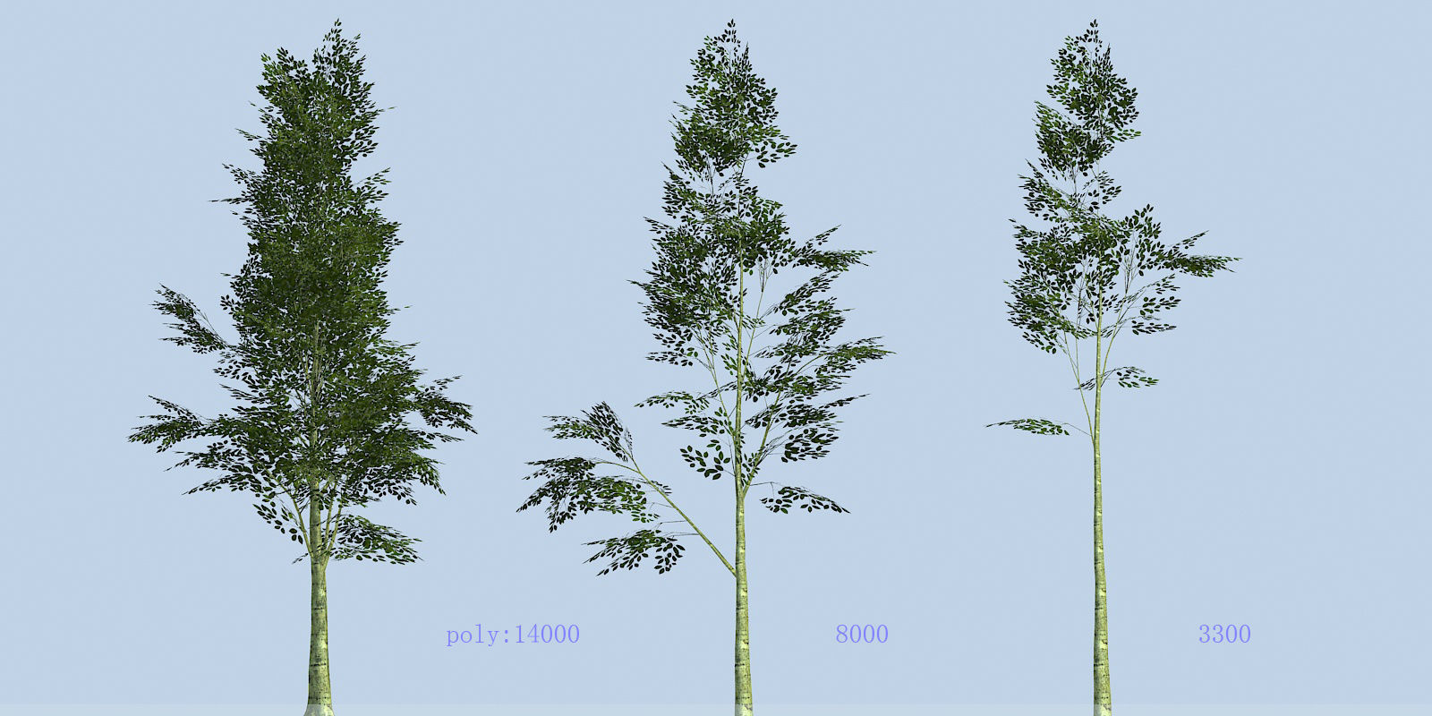 Lowpoly 3Dmodel tree VR AR game 3LOD number74 Low-poly 3D model_2