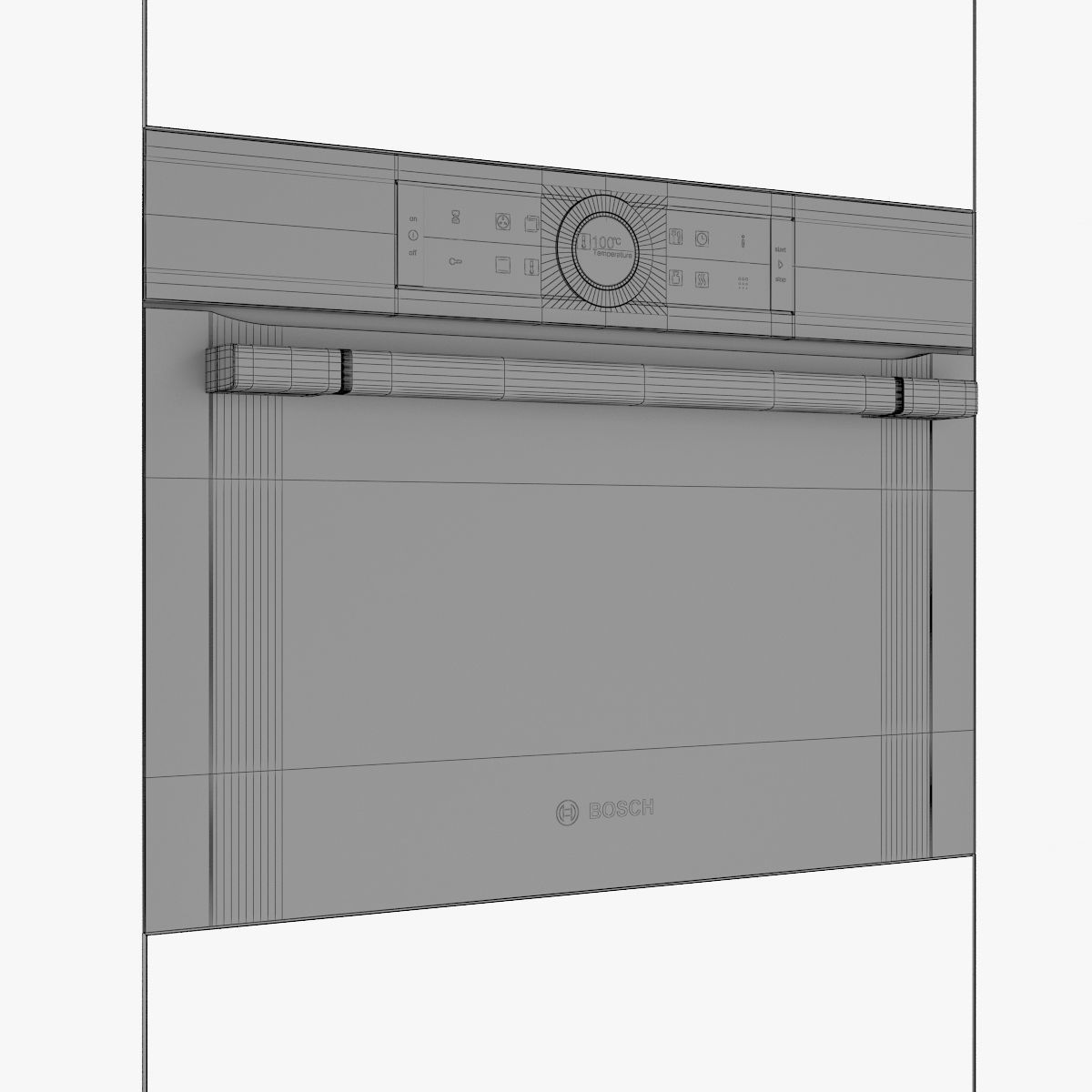 Built-in microwave CBG675BS1B brushed steel Serie 8 3D model_2
