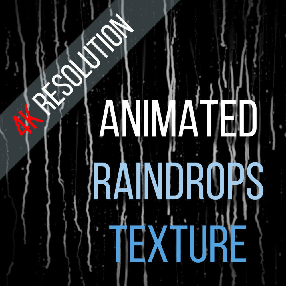 Animated raindrops 4K Texture animated | CGTrader