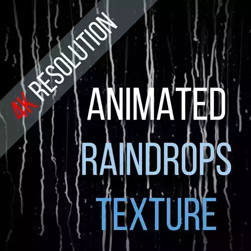 Animated raindrops 4K Texture