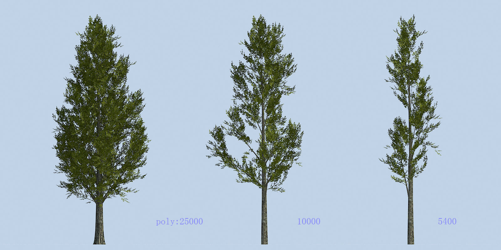 Lowpoly 3Dmodel tree VR AR game 3LOD number78 Low-poly 3D model_2