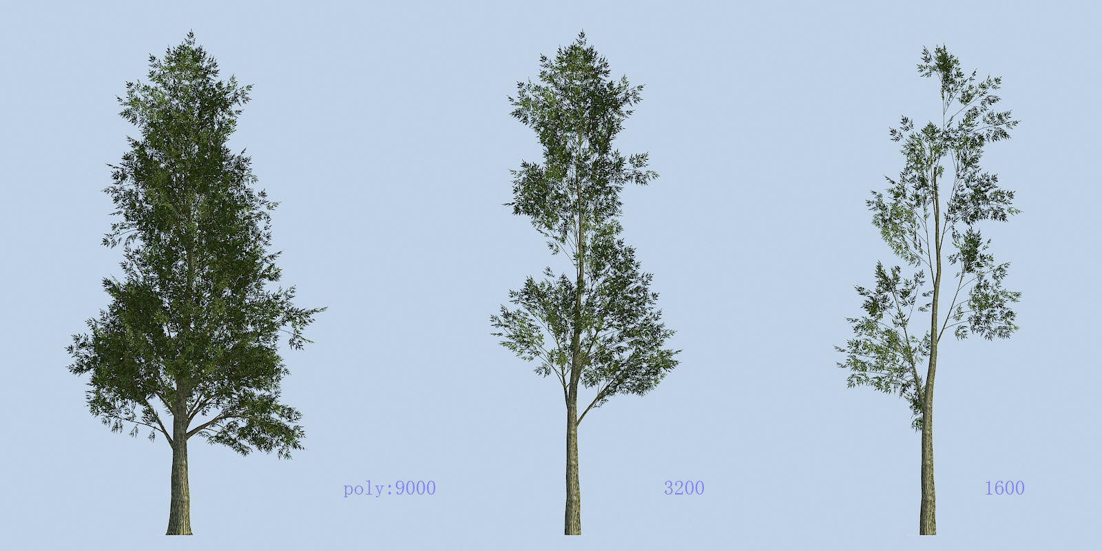 Lowpoly 3Dmodel tree VR AR game 3LOD number82 Low-poly 3D model_2