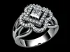 Luxury Diamond Ring Elegant Flower Halo Ring Sizes 16-20 3D model 3D ...