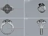 Luxury Diamond Ring Elegant Flower Halo Ring Sizes 16-20 3D model 3D ...