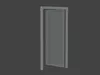 Modern Light Oak Door with Vertical Glass Insert 3D model | CGTrader