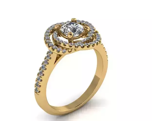 Golden Ring with Gems