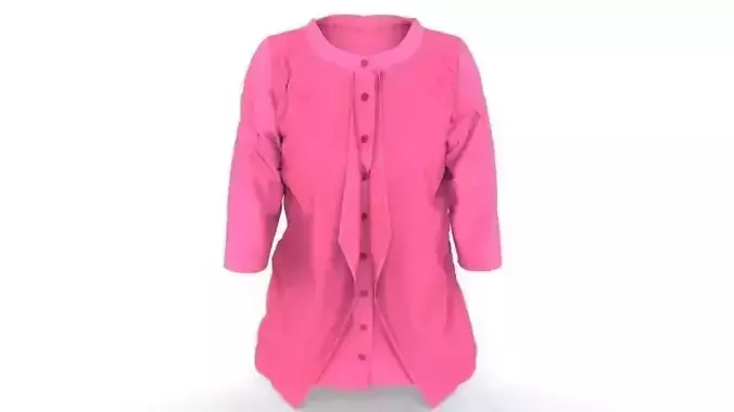 Stylish Designer Women formal top 3D model  3D model