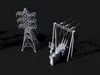 3D model Power Transmission Towers Utility Poles Pack VR / AR / low ...
