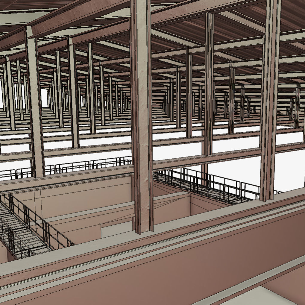 Shoothouse - Modular Indoor Firing Range Low-poly 3D model_9