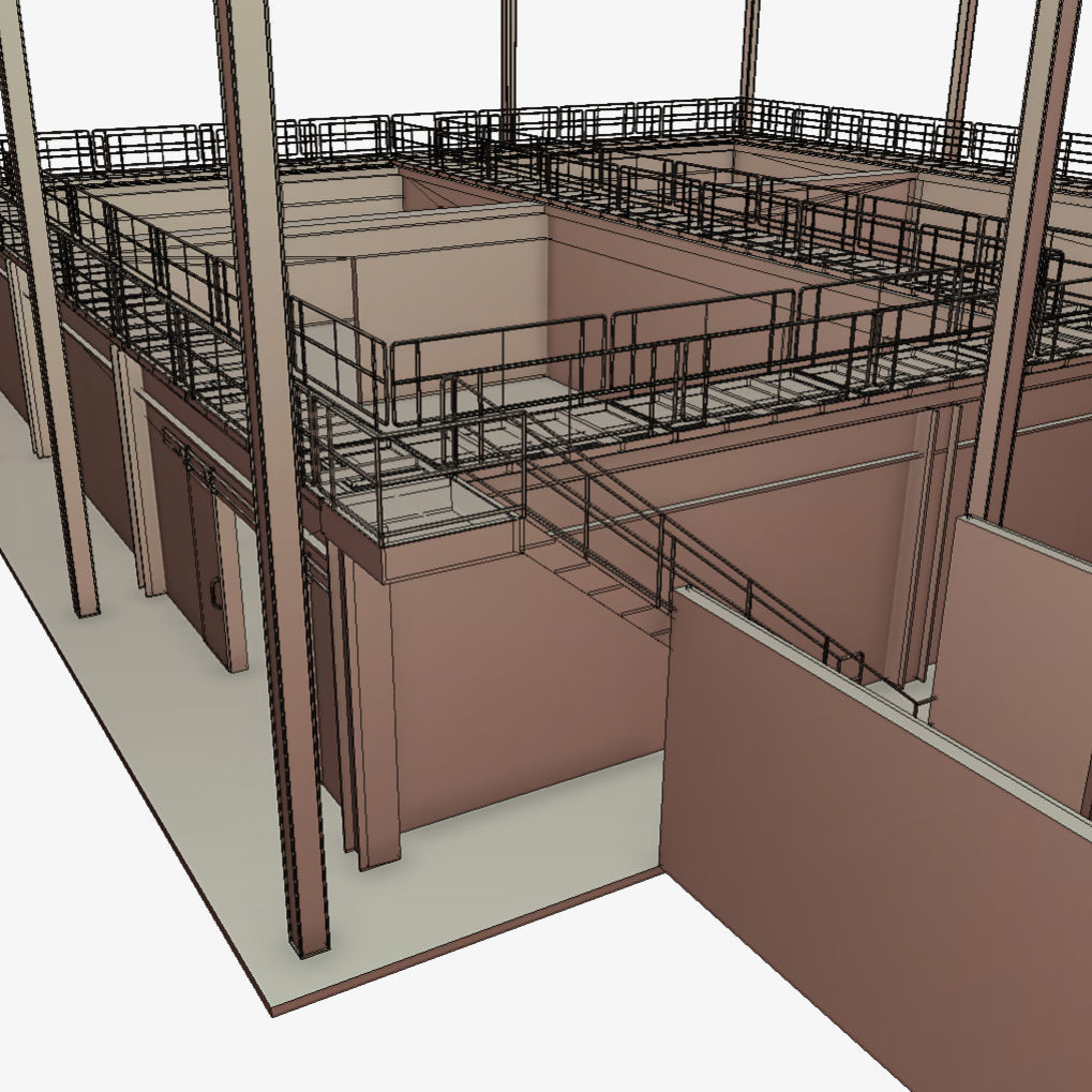 Shoothouse - Modular Indoor Firing Range Low-poly 3D model_8