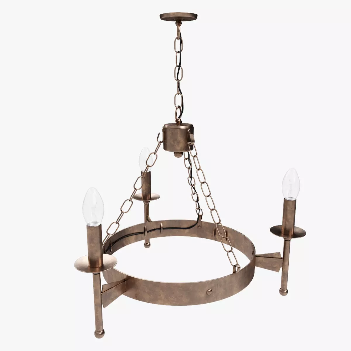 Old Chandelier 3D model_0