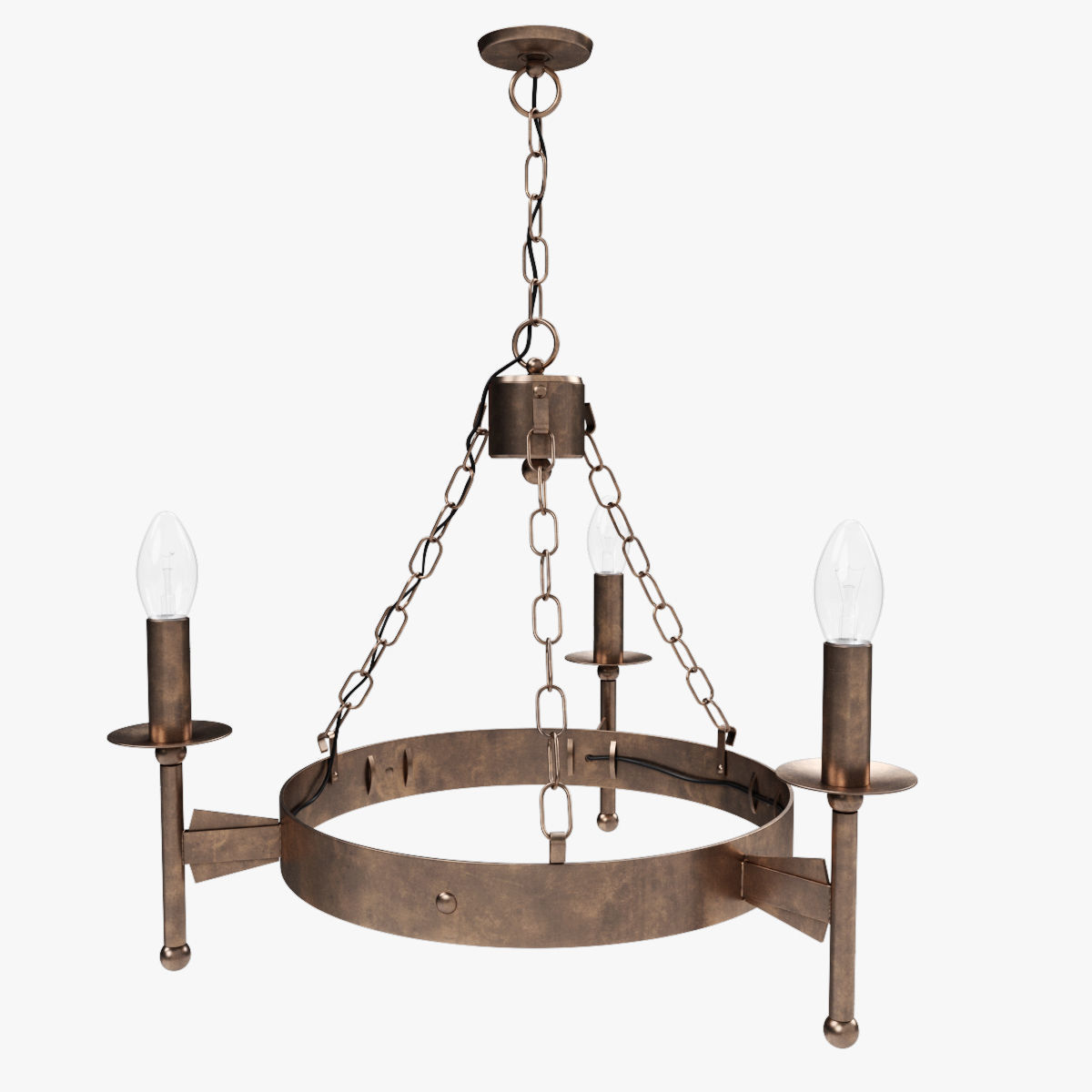 Old Chandelier 3D model_2