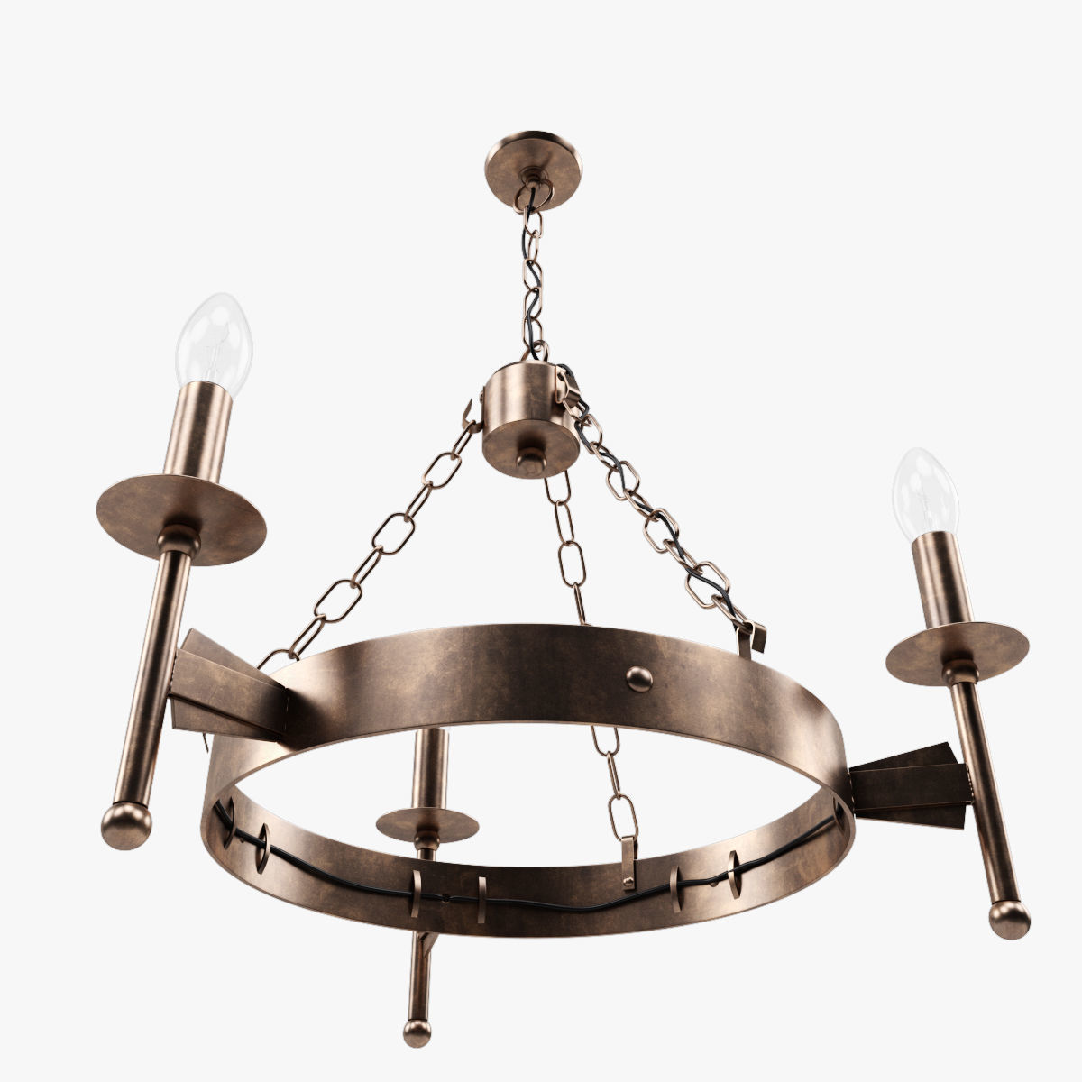 Old Chandelier 3D model_4