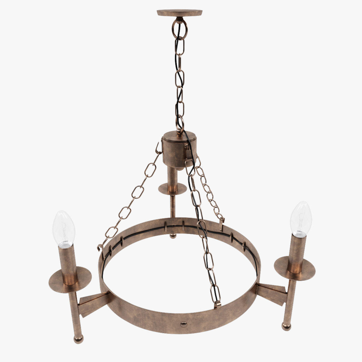 Old Chandelier 3D model_3