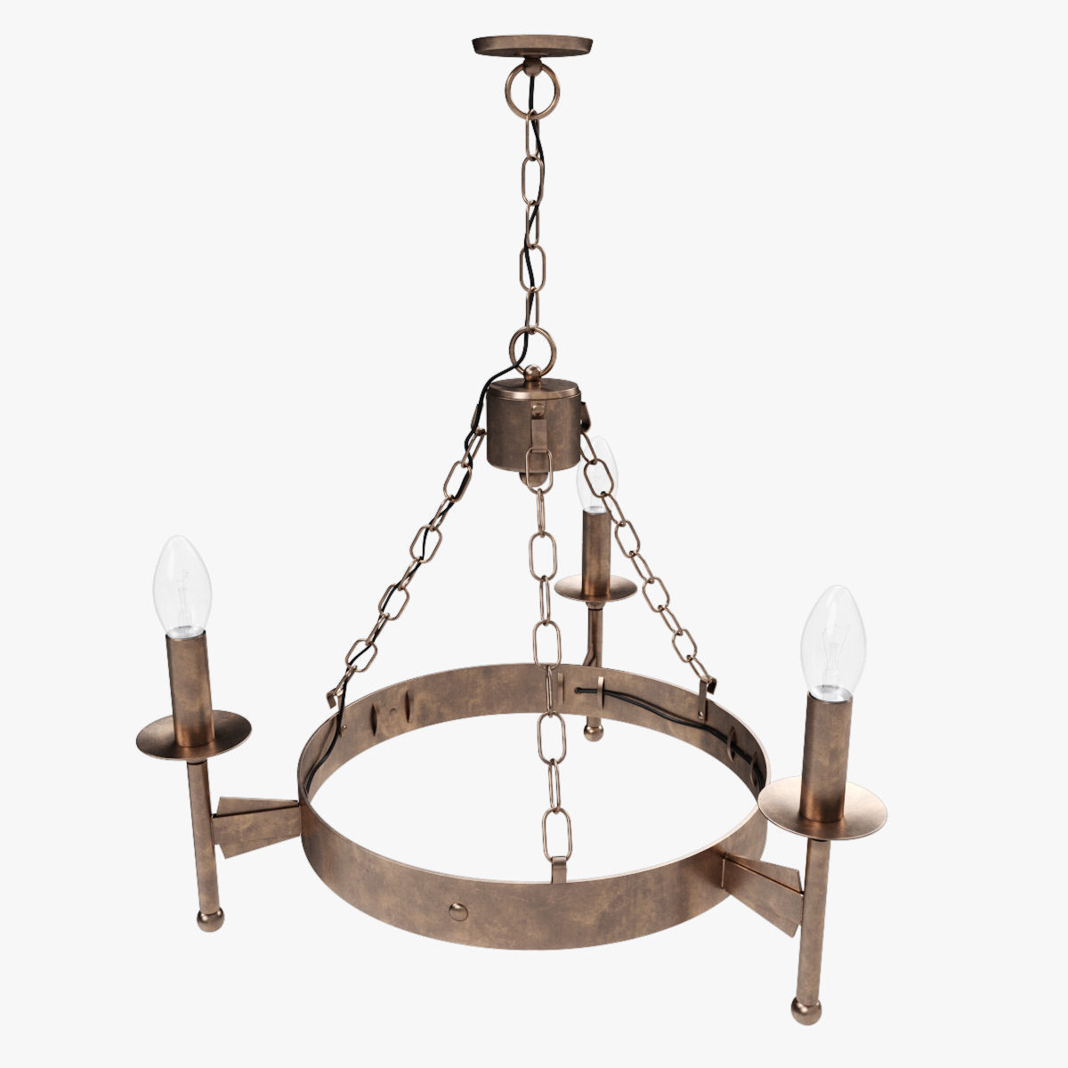Old Chandelier 3D model_5