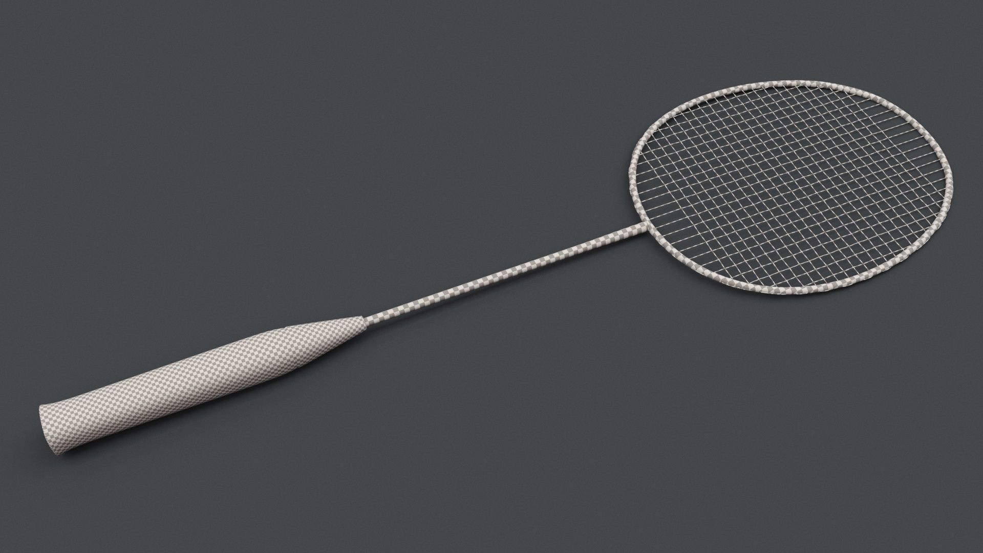 Badminton Racquet 3D model_2