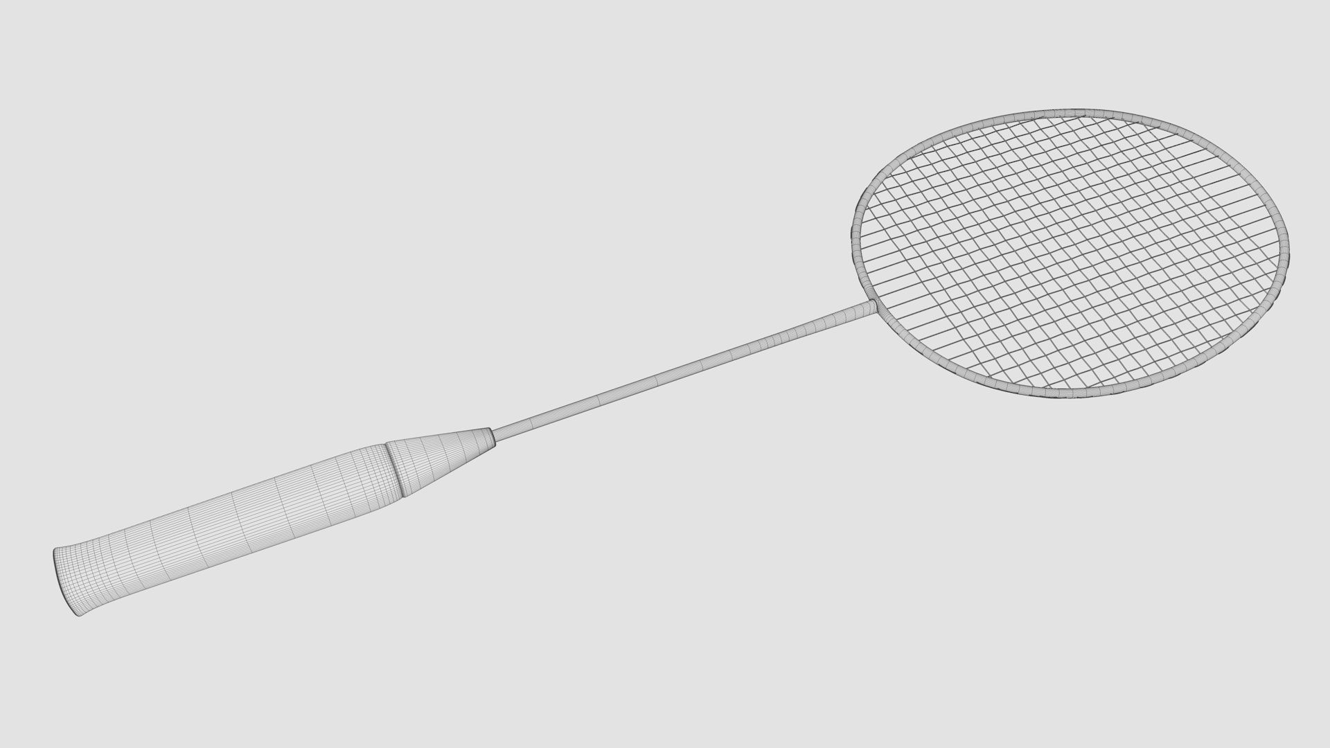 Badminton Racquet 3D model_3