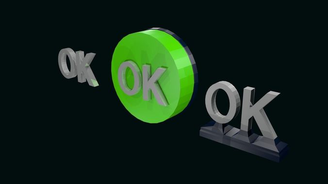Low poly OK Low-poly 3D model