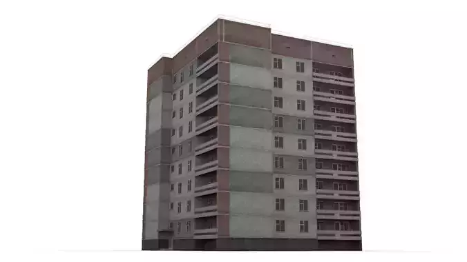 house-series-121-60-25 residential building Low-poly 3D model