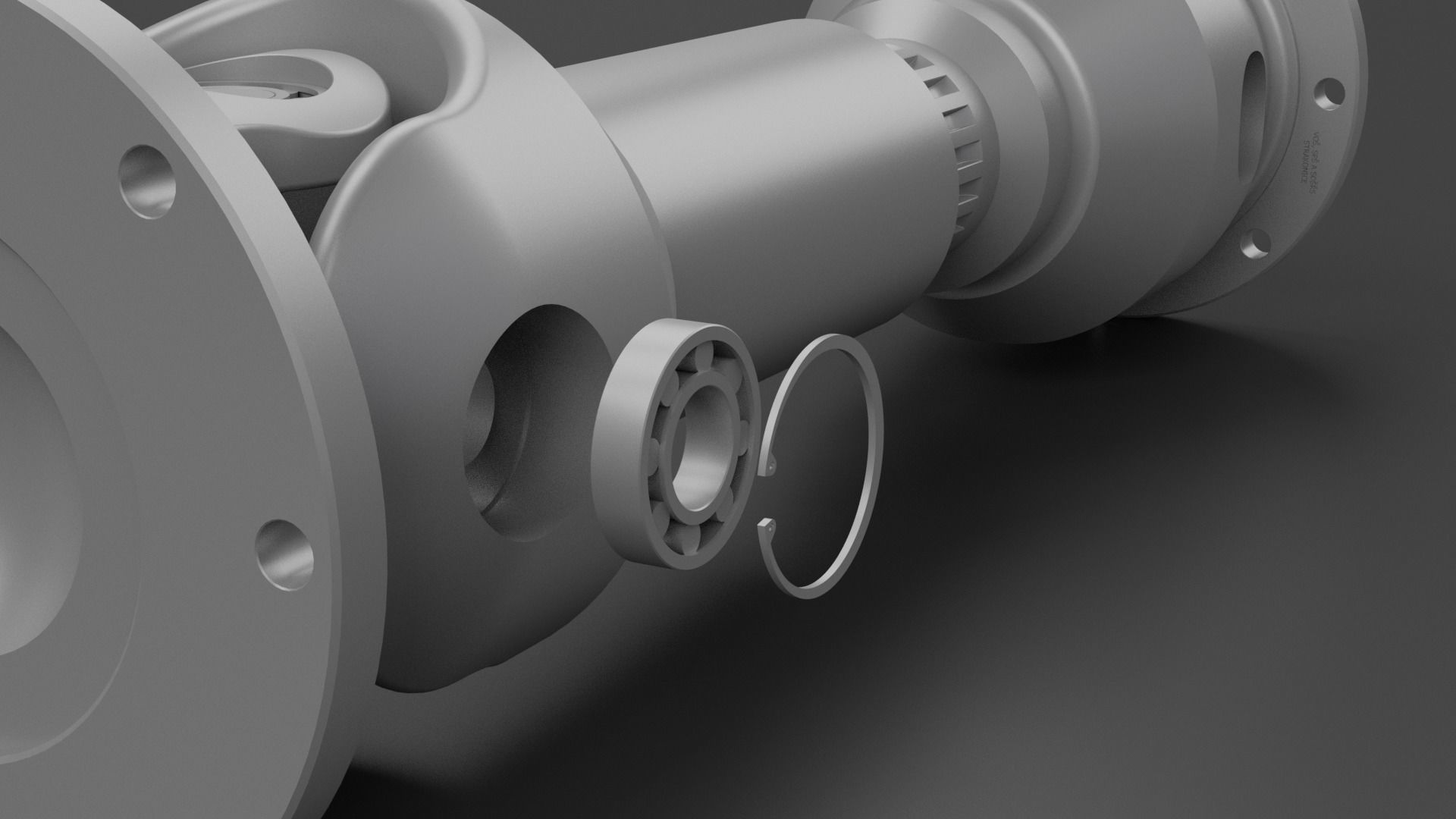 Shaft metal 3D model_1