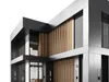 Modern Flat-Roof Two-Story House Building 3D model | CGTrader