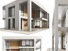 Modern Flat-Roof Two-Story House Building 3D model | CGTrader