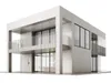 Modern Flat-Roof Two-Story House Building 3D model | CGTrader
