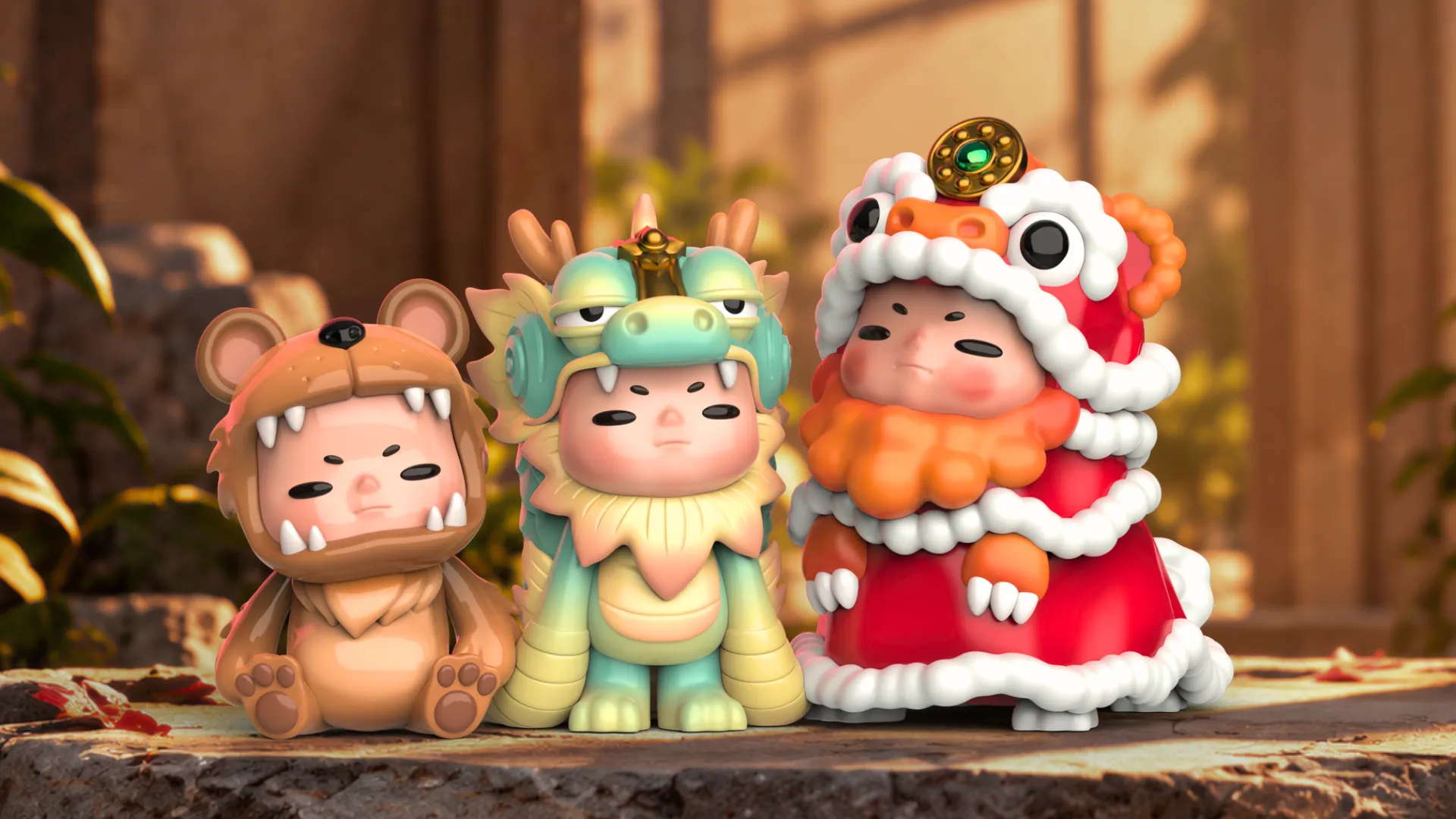 Costume Boy Collection Vol 2 - 3 Cute Art Toys - STL OBJ 3MF 3D Model ...