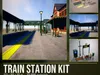 3D model Train Station Modular Kit - Railway Platform Environment VR ...