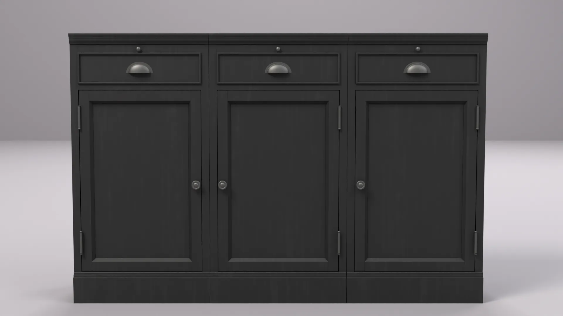 3D model Modular Bar Buffet Wood Cabinet VR / AR / low-poly | CGTrader