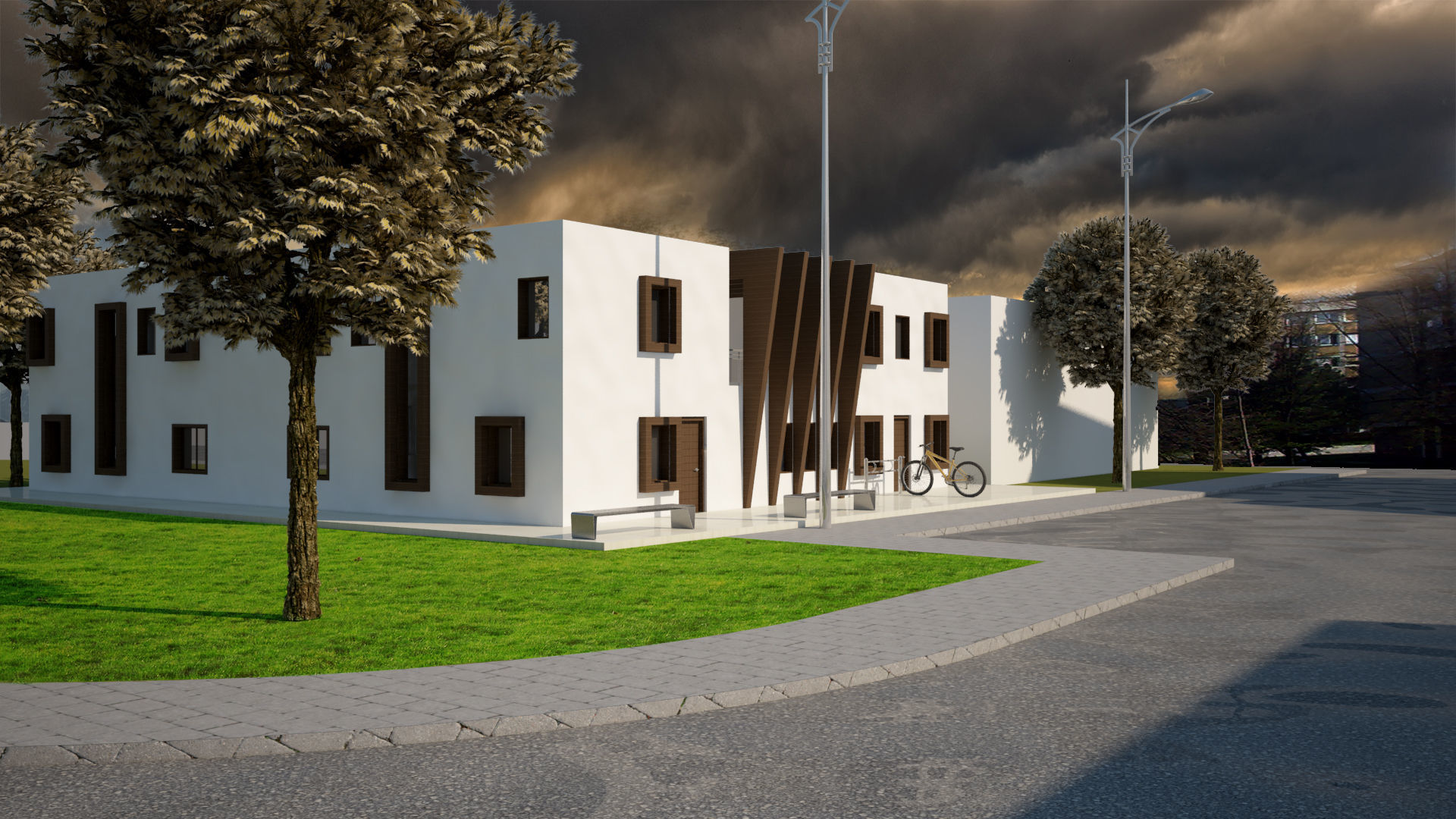 Modern House 3Ds Max and Revit file Free 3D model_3