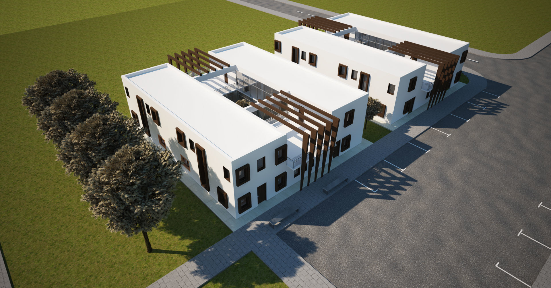 Modern House 3Ds Max and Revit file Free 3D model_1