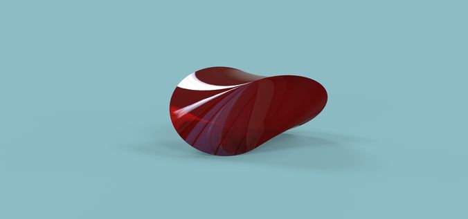 Oloid gemstone 3D model